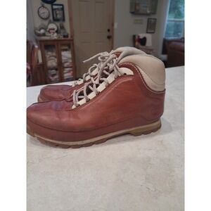 Timberland Mens SZ 9 Leather Euro Hiker Lace up Active Boots Camping Hiking Gorp